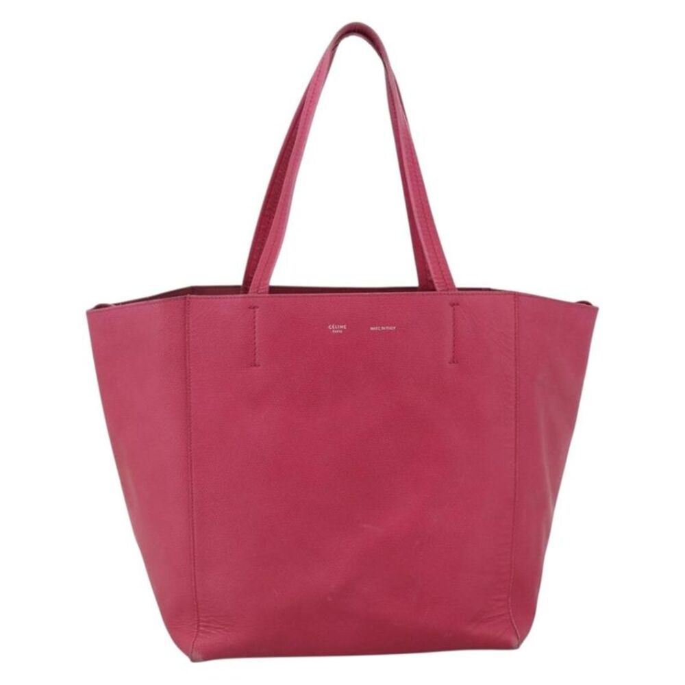 Celine Phantom Cabas Leather With Shearling Pink Leather Tote Bag Bag